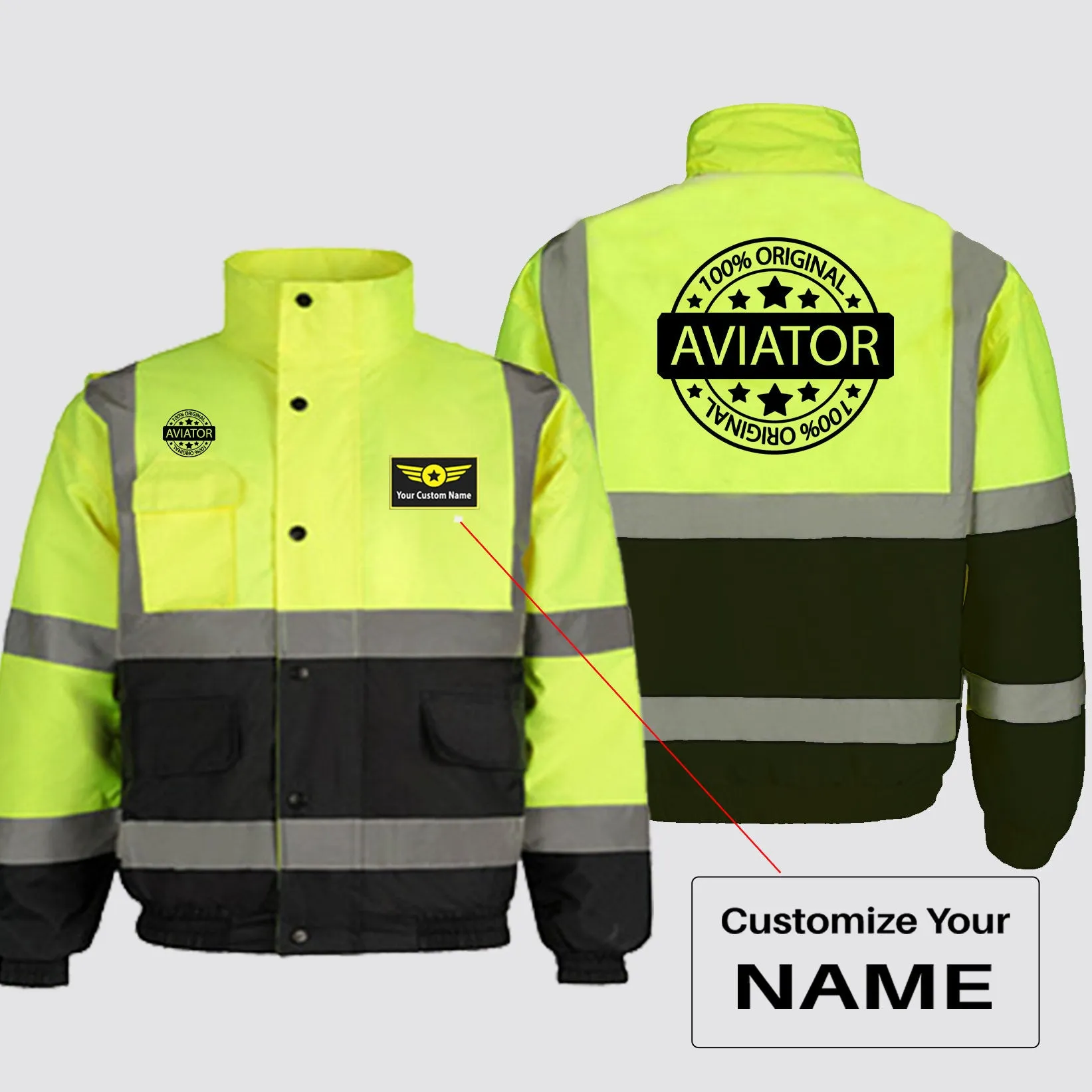 100 Original Aviator Designed Reflective Winter Jackets