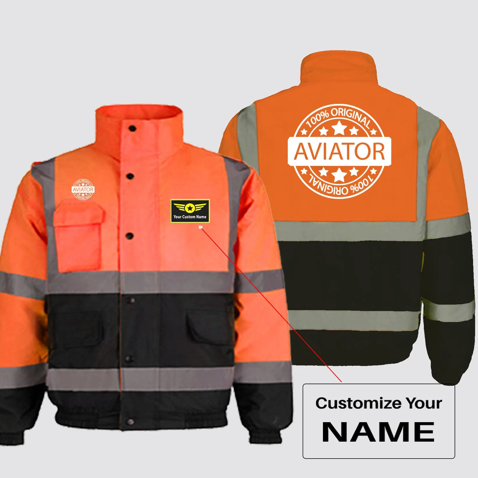 100 Original Aviator Designed Reflective Winter Jackets