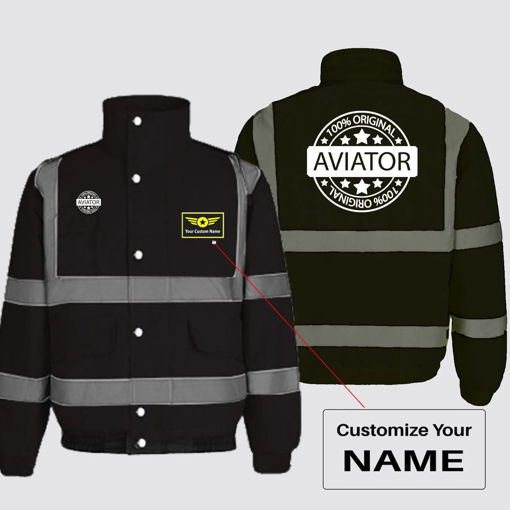 100 Original Aviator Designed Reflective Winter Jackets