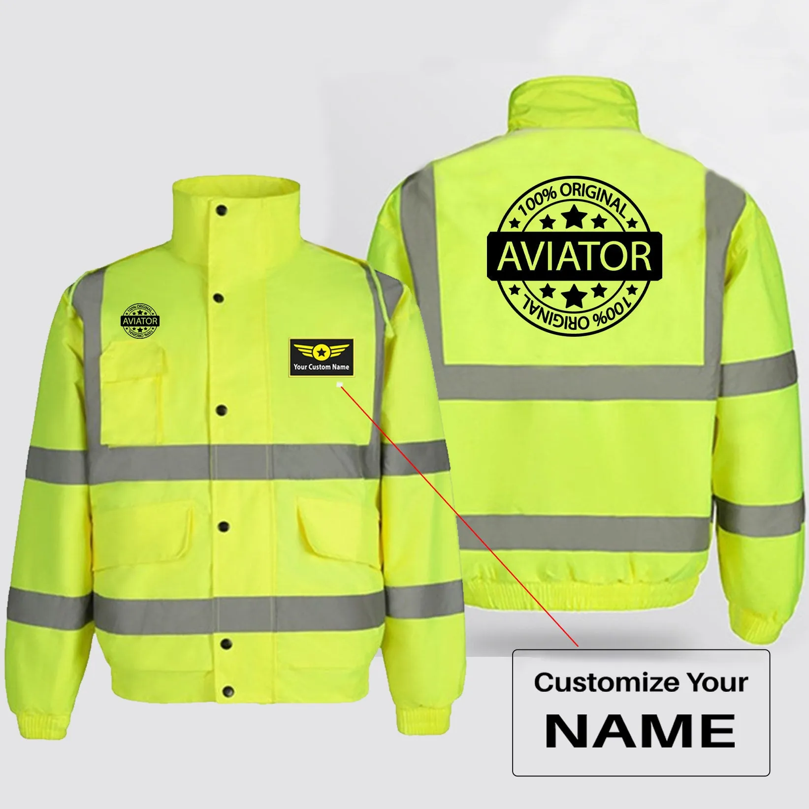 100 Original Aviator Designed Reflective Winter Jackets