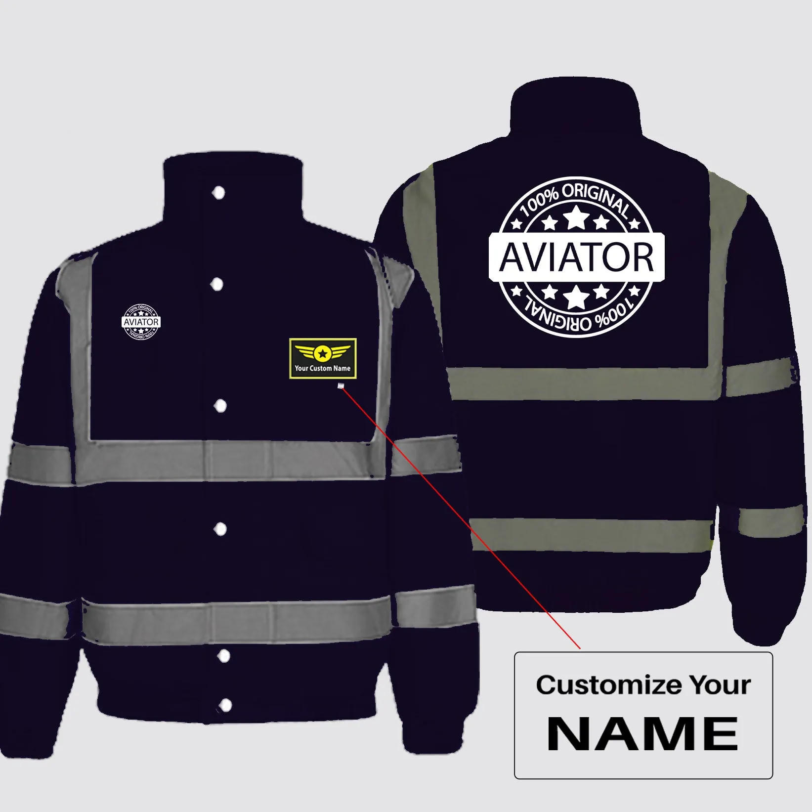 100 Original Aviator Designed Reflective Winter Jackets