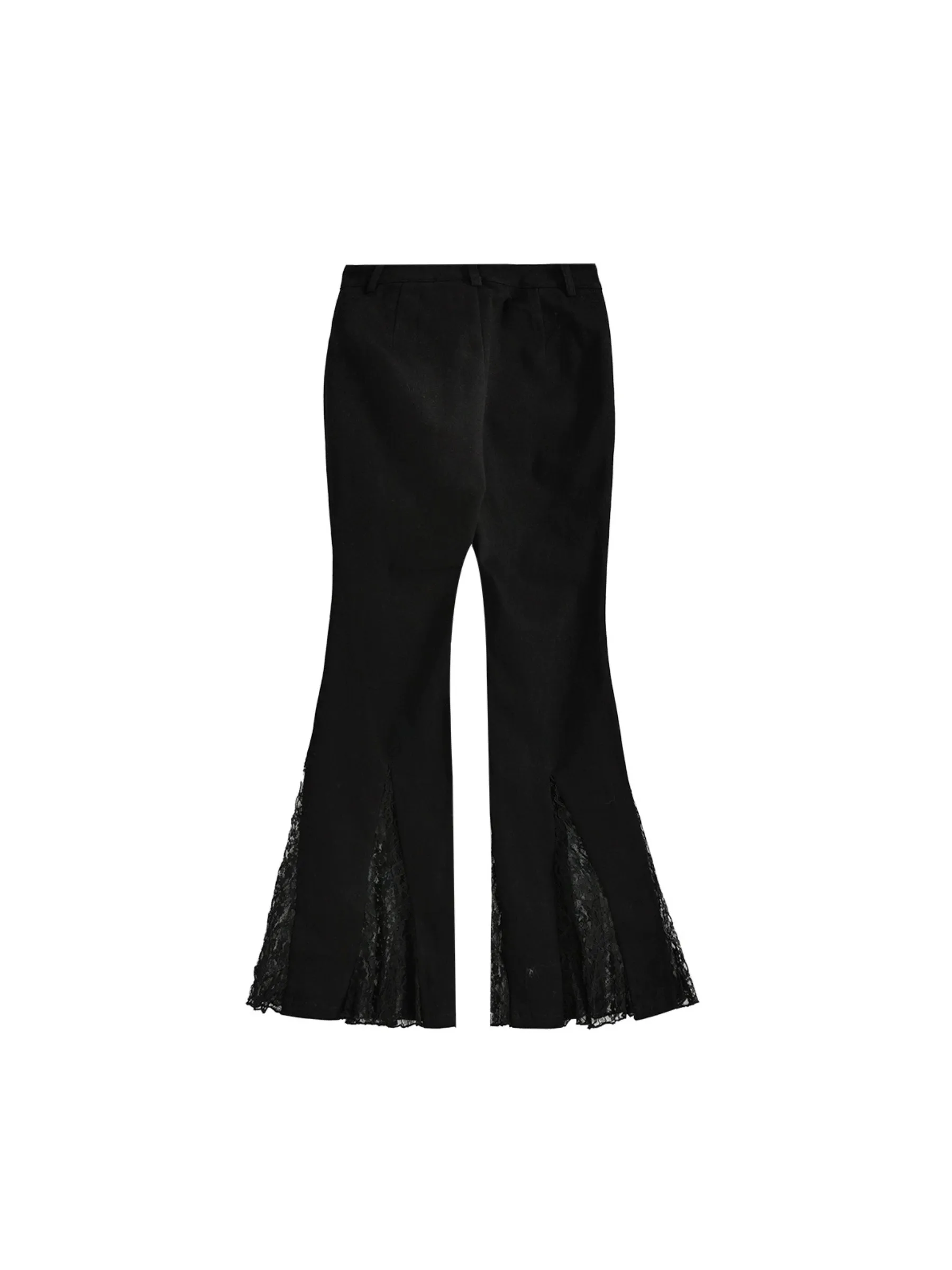 Aliviah Lace Splicing Boot-Cut Pants