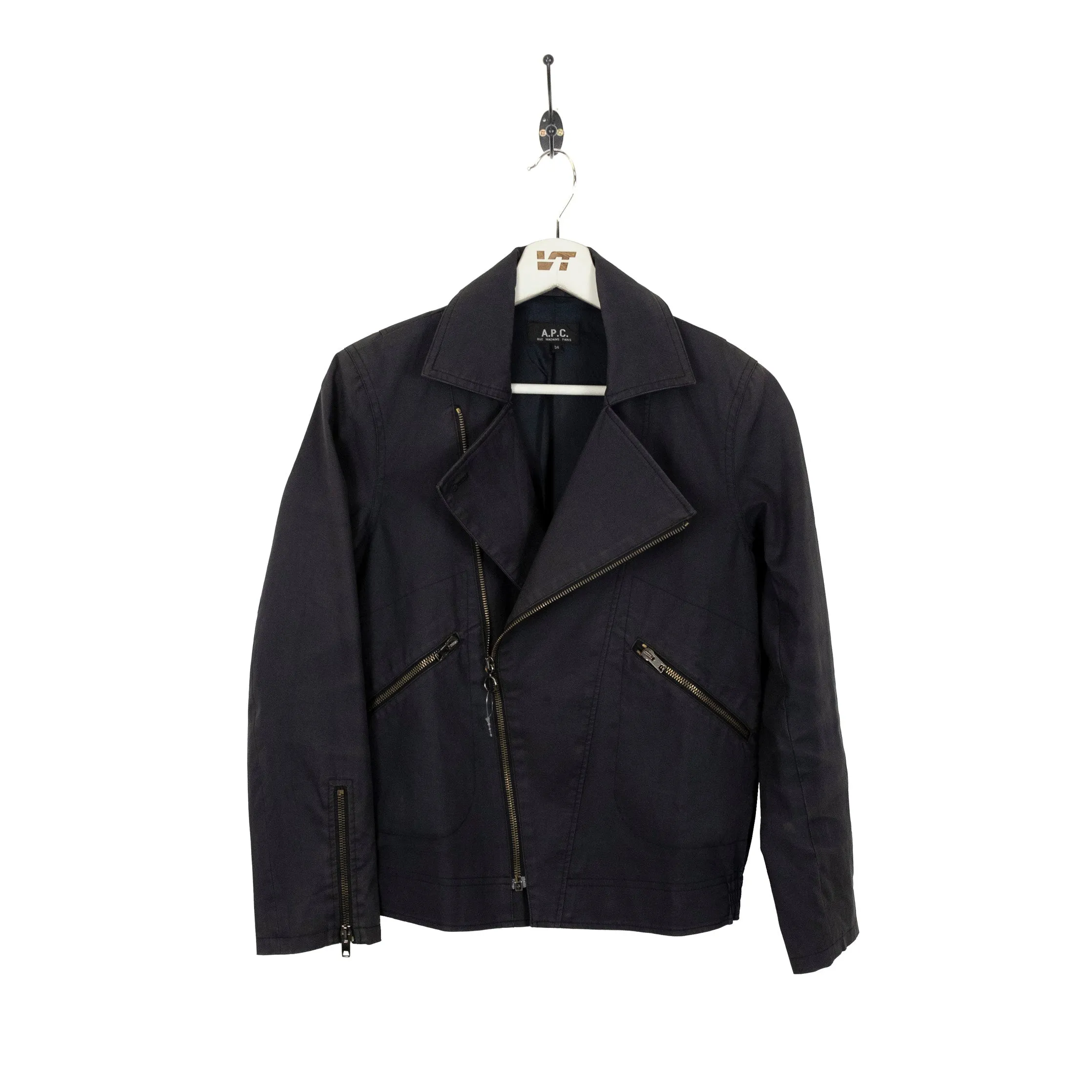 A.P.C. Zip Detail Cotton Biker Jacket