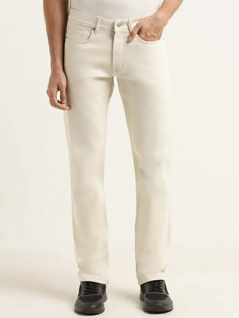 Ascot Off-White Relaxed - Fit Mid - Rise Jeans