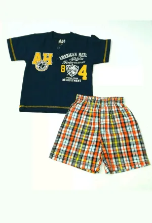 Baby Boys Shorts Set Plaid