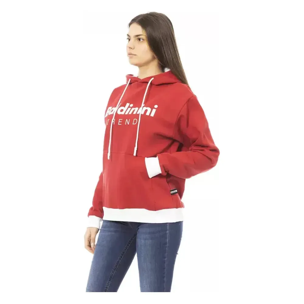 Baldinini Trend Red Cotton Women Hoodie