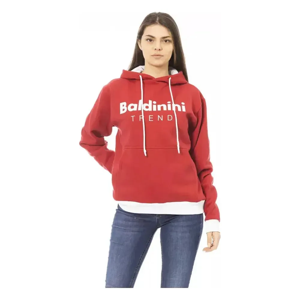 Baldinini Trend Red Cotton Women Hoodie