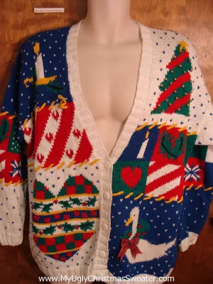 BEST 80s 2sided Tacky Ugly Christmas Sweater