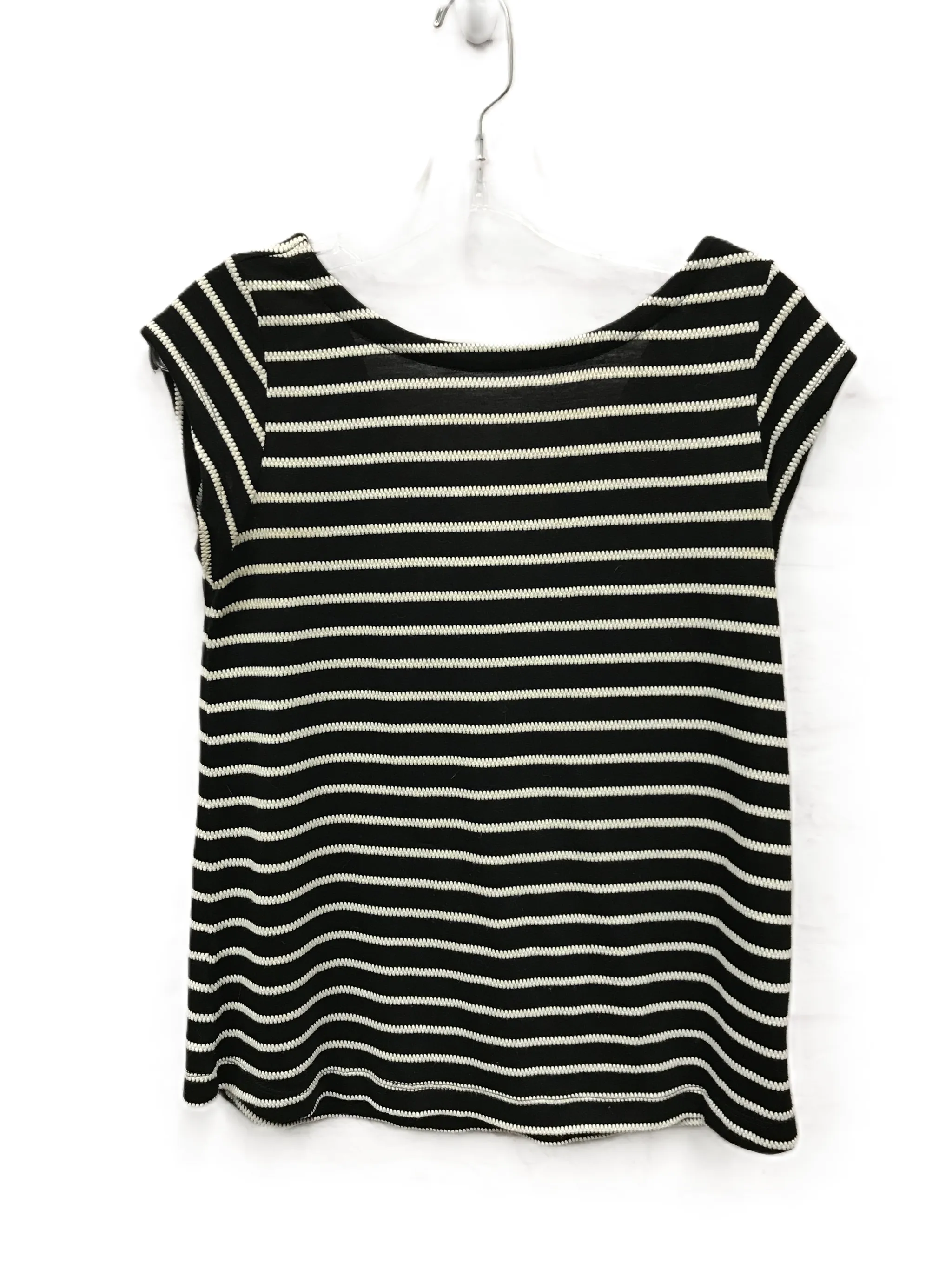 Black Top Short Sleeve By Loft, Size: Petite   S