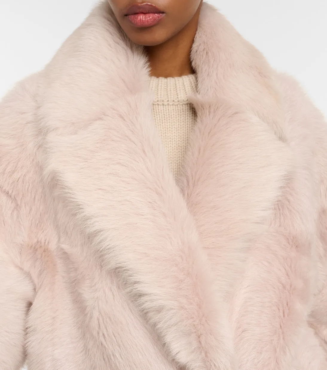 Blancha fur coat, beige