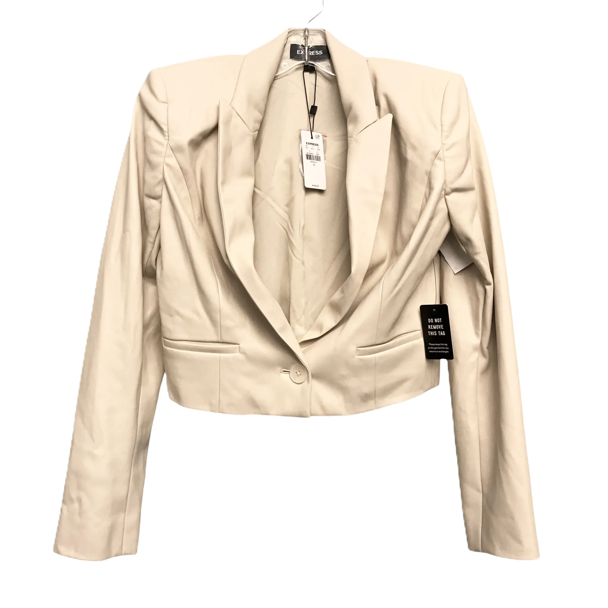 Blazer By Express In Cream, Size: S