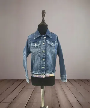 Blue shaded Party Wear Denim Jackets