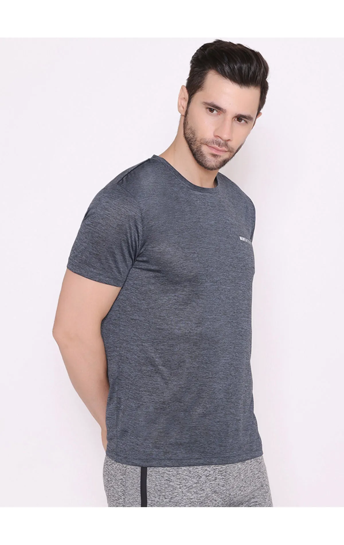 Bodyactive Regular Fit T-Shirt for Men -TS24-STGREY