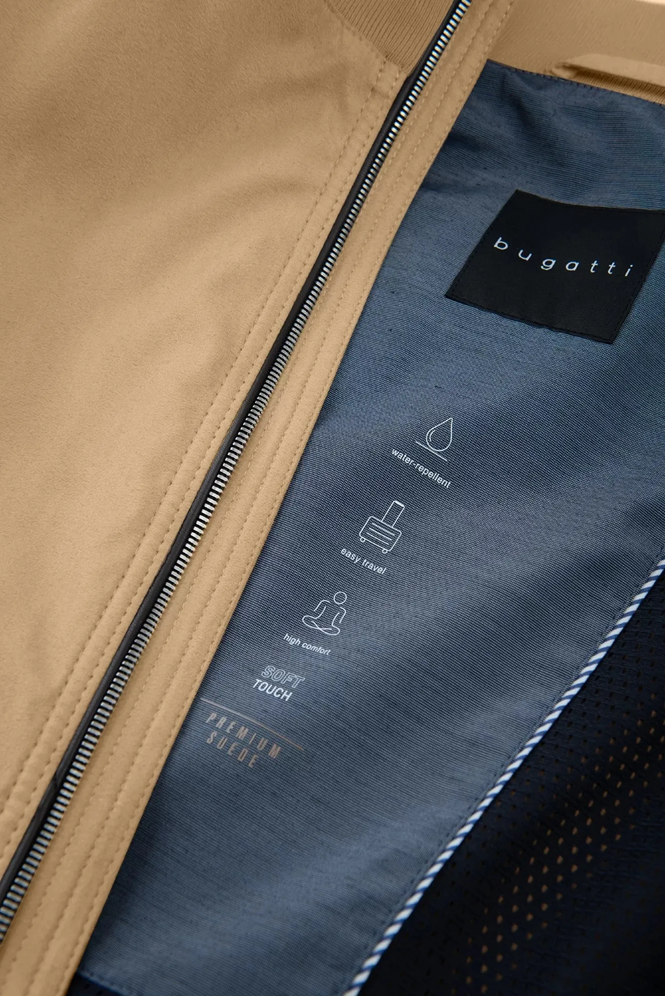 Bugatti - Water Repellent Bomber Jacket, Taupe