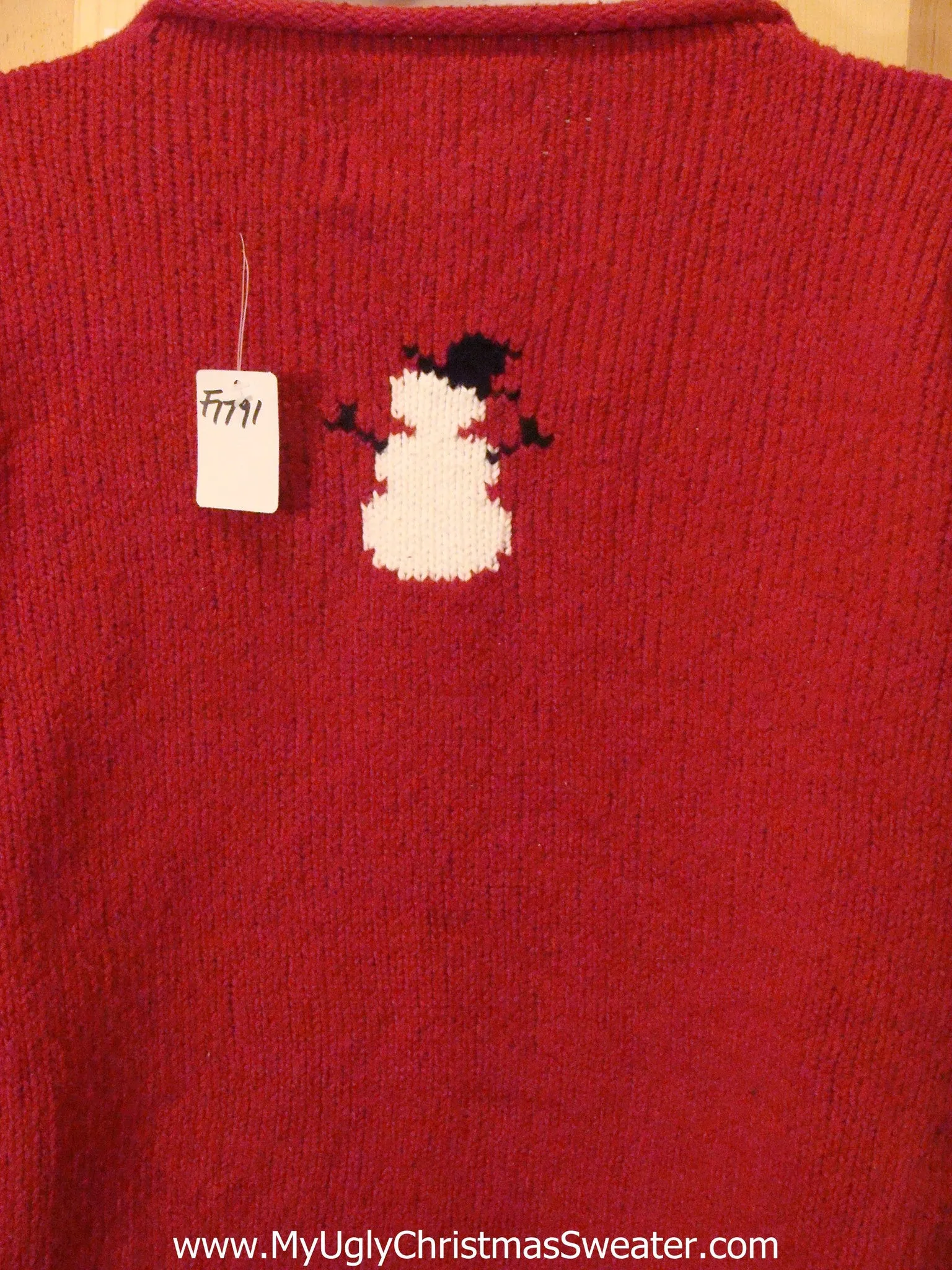 Cheap 2sided Red Snowman Tacky Christmas Sweater