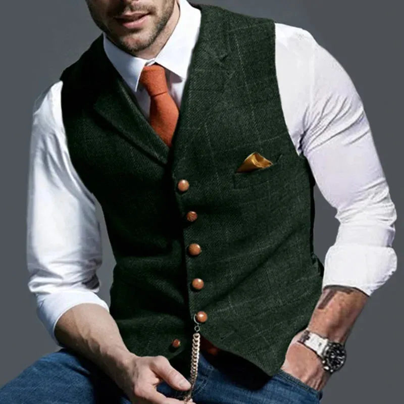 Check British Style Vest