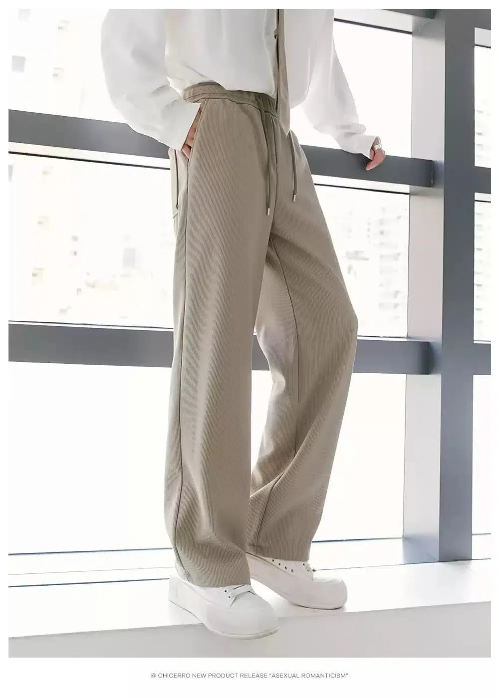 Chuan Adjustable String Corduroy Pants