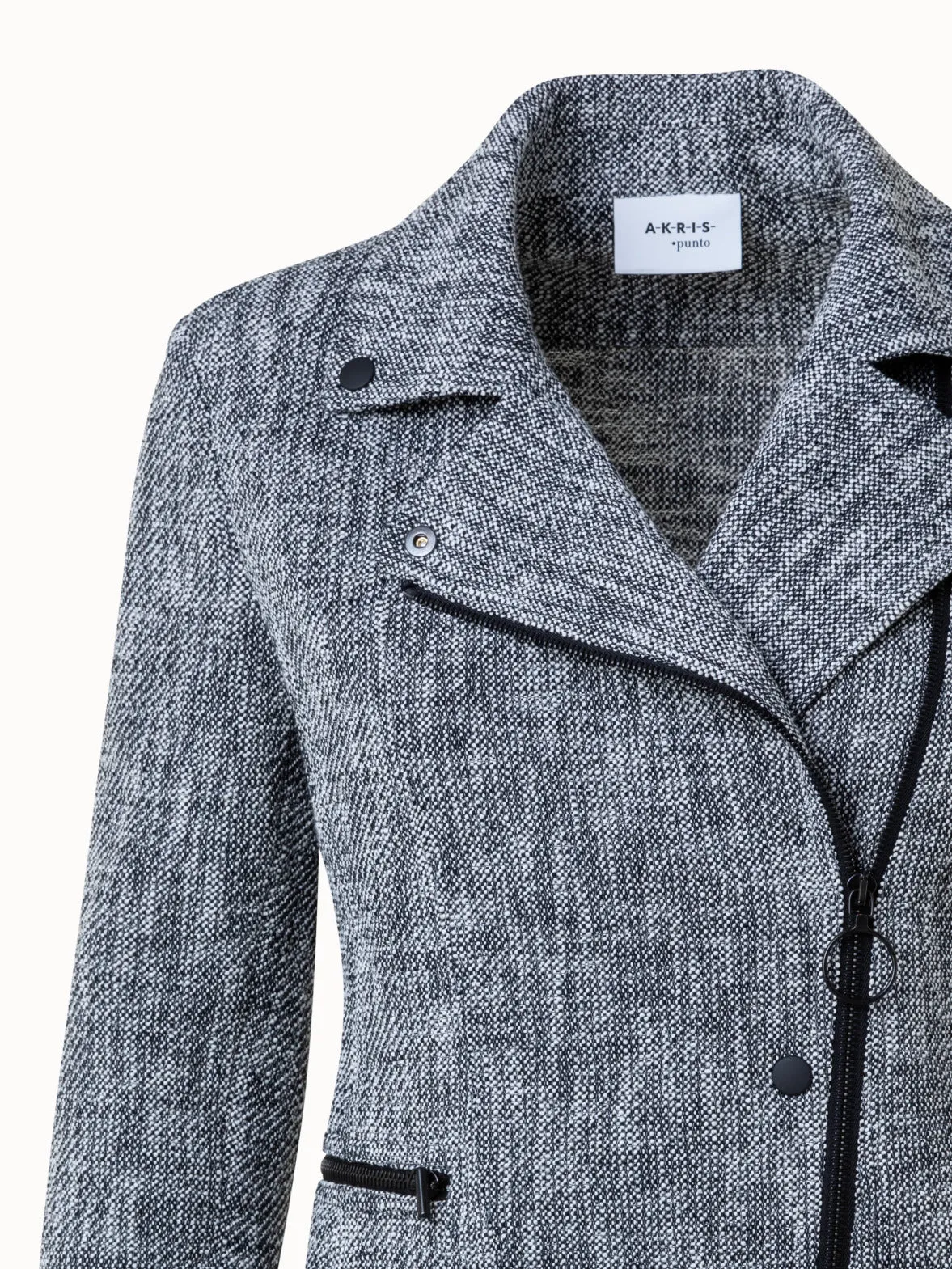 Cotton Stretch Tweed Jacket