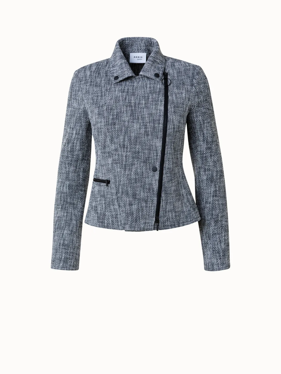 Cotton Stretch Tweed Jacket