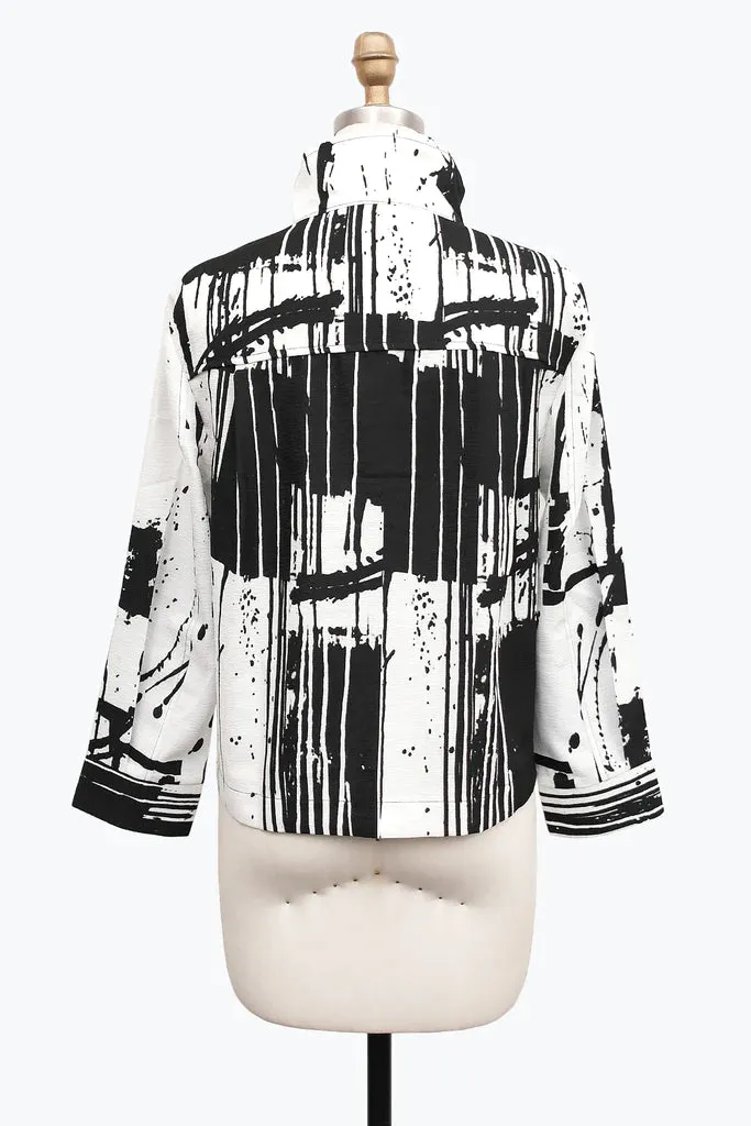 Damee Multi Paint Stroke Biker Jacket 4880