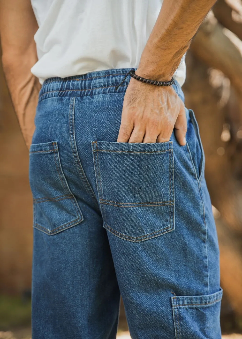 Dark Blue Relaxed Jog Jeans