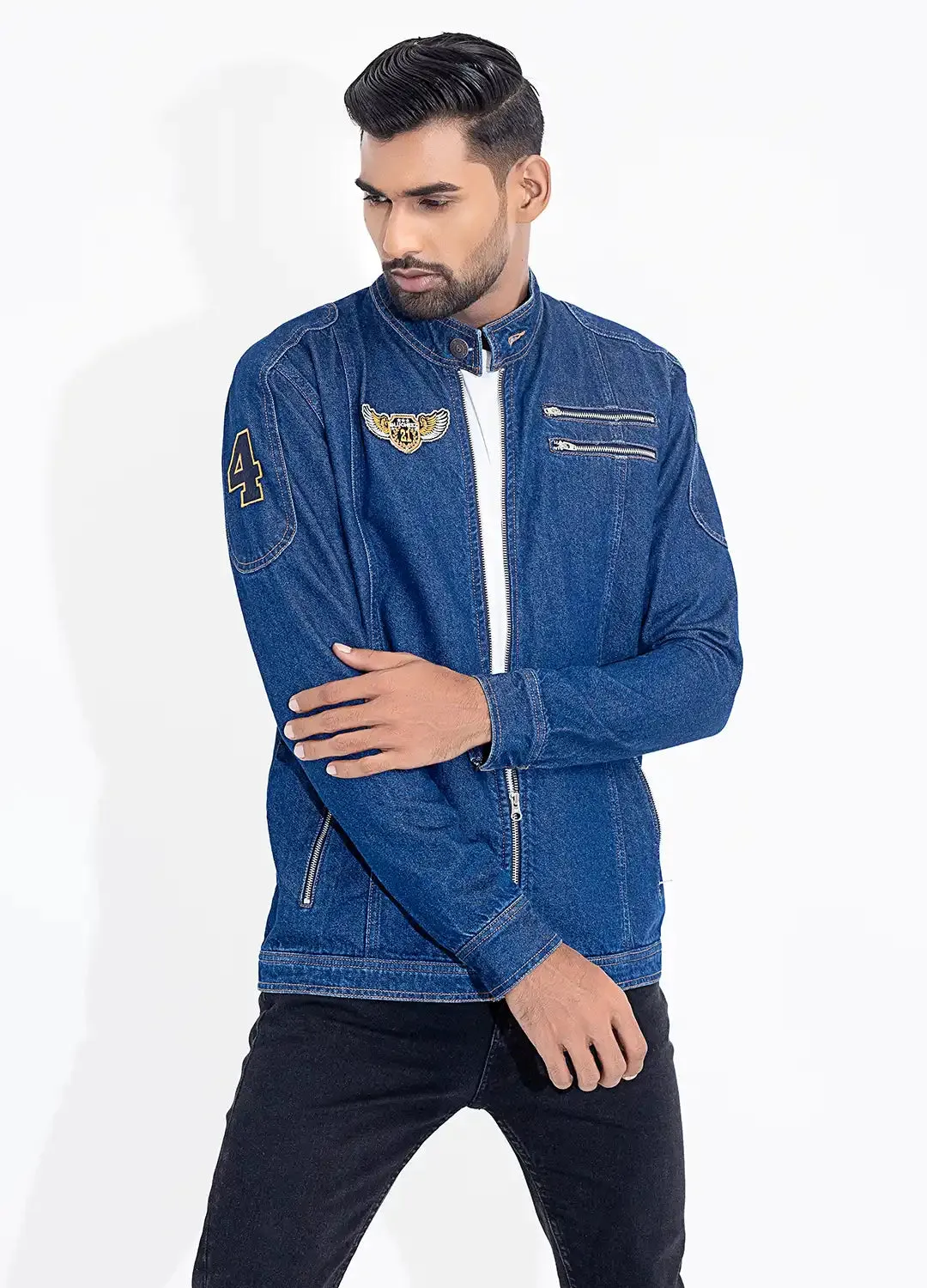 Denim Biker Jacket