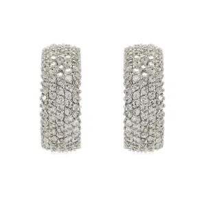 Detra 16mm CZ Cluster Hoop Earrings | 4ct