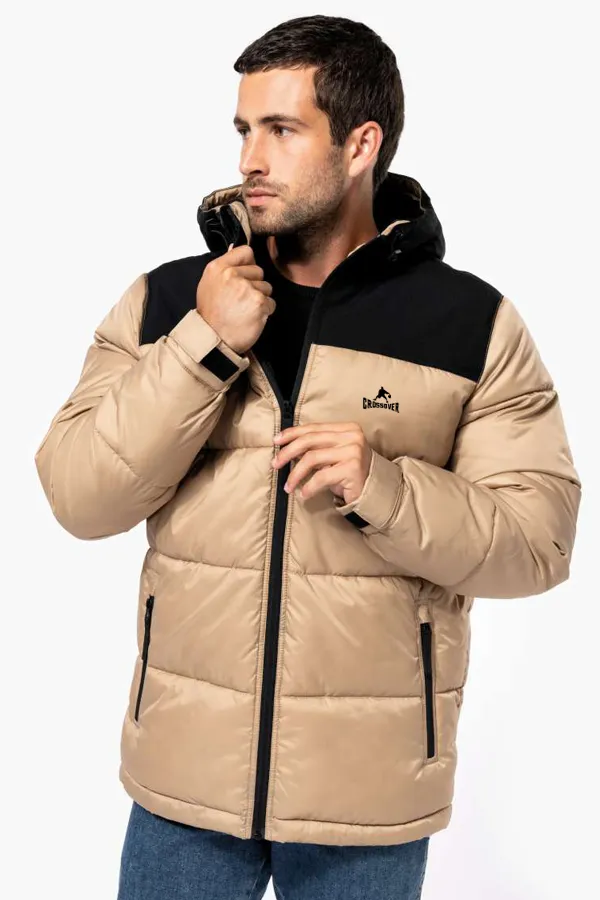 Duo Tone Padded Hooded Jacket