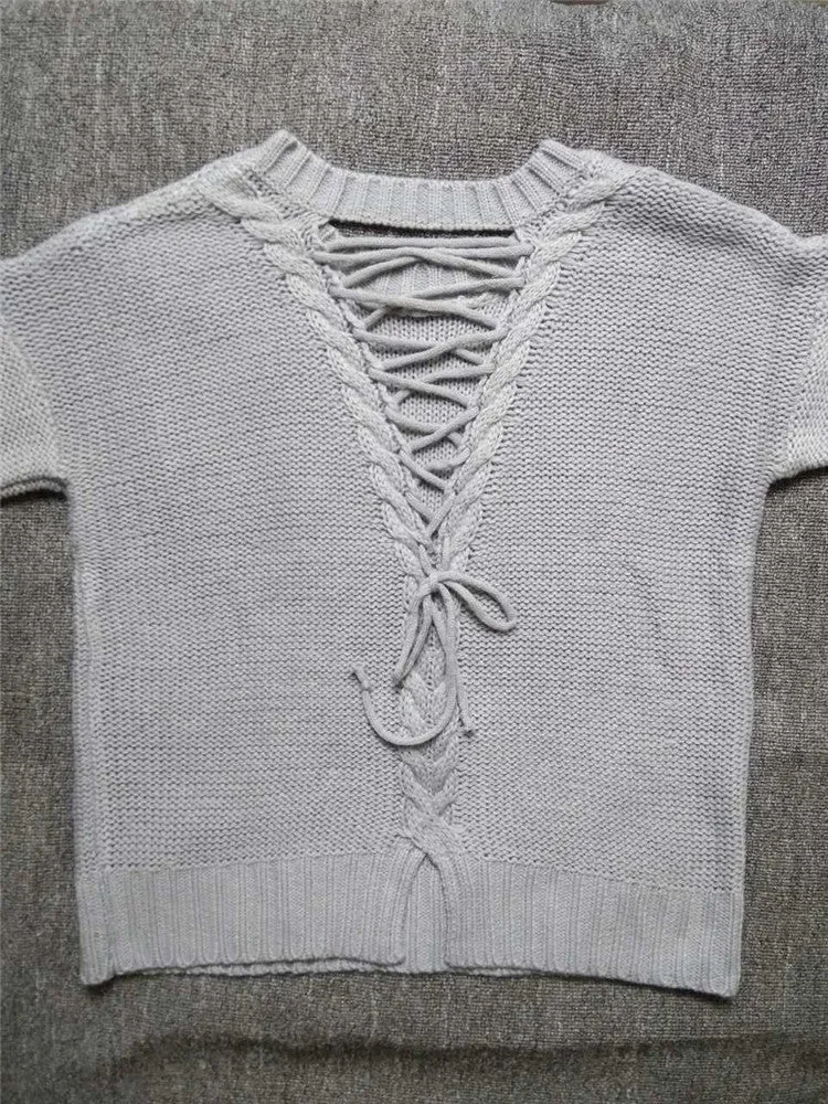 EMILY Lattice Work Back Sweater - 2 Colors