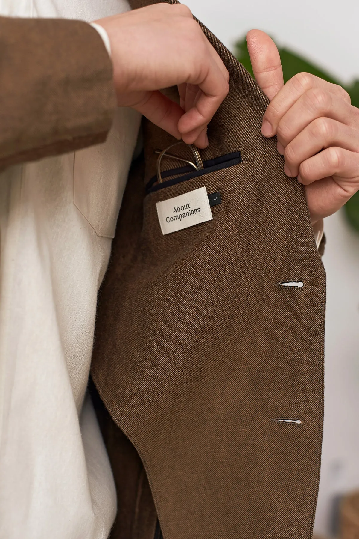 ENVER blazer winter linen camel