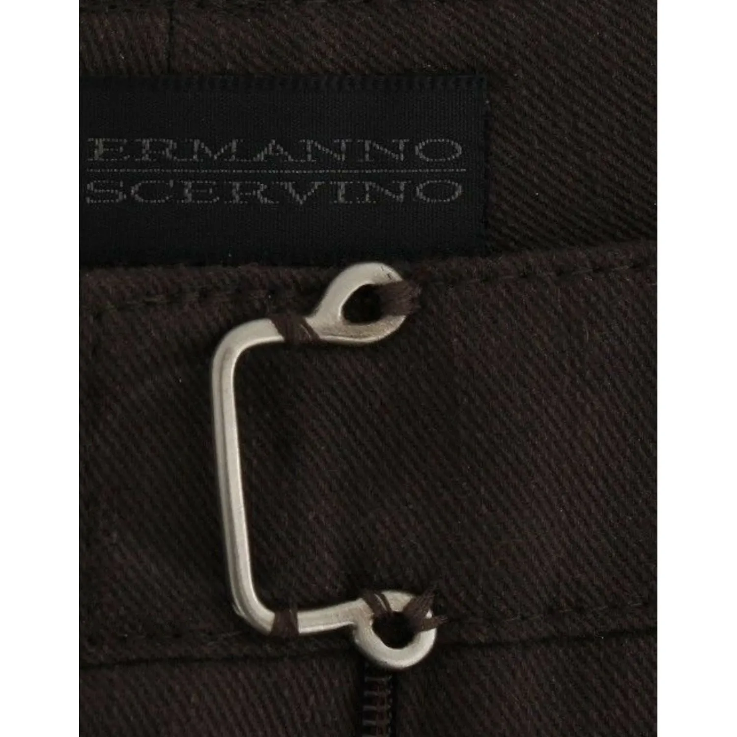 Ermanno Scervino Chic Brown Cotton Dress Pants