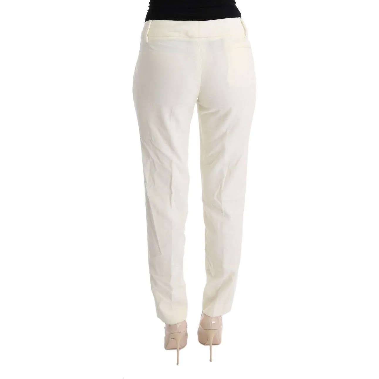 Ermanno Scervino Chic White Regular Fit Pants