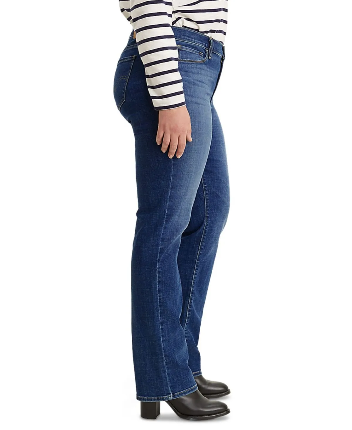 Fashionable classic straight jeans in large sizes Levi's, multi