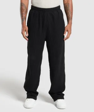 Mens Gymshark Black Corduroy Workout Pants