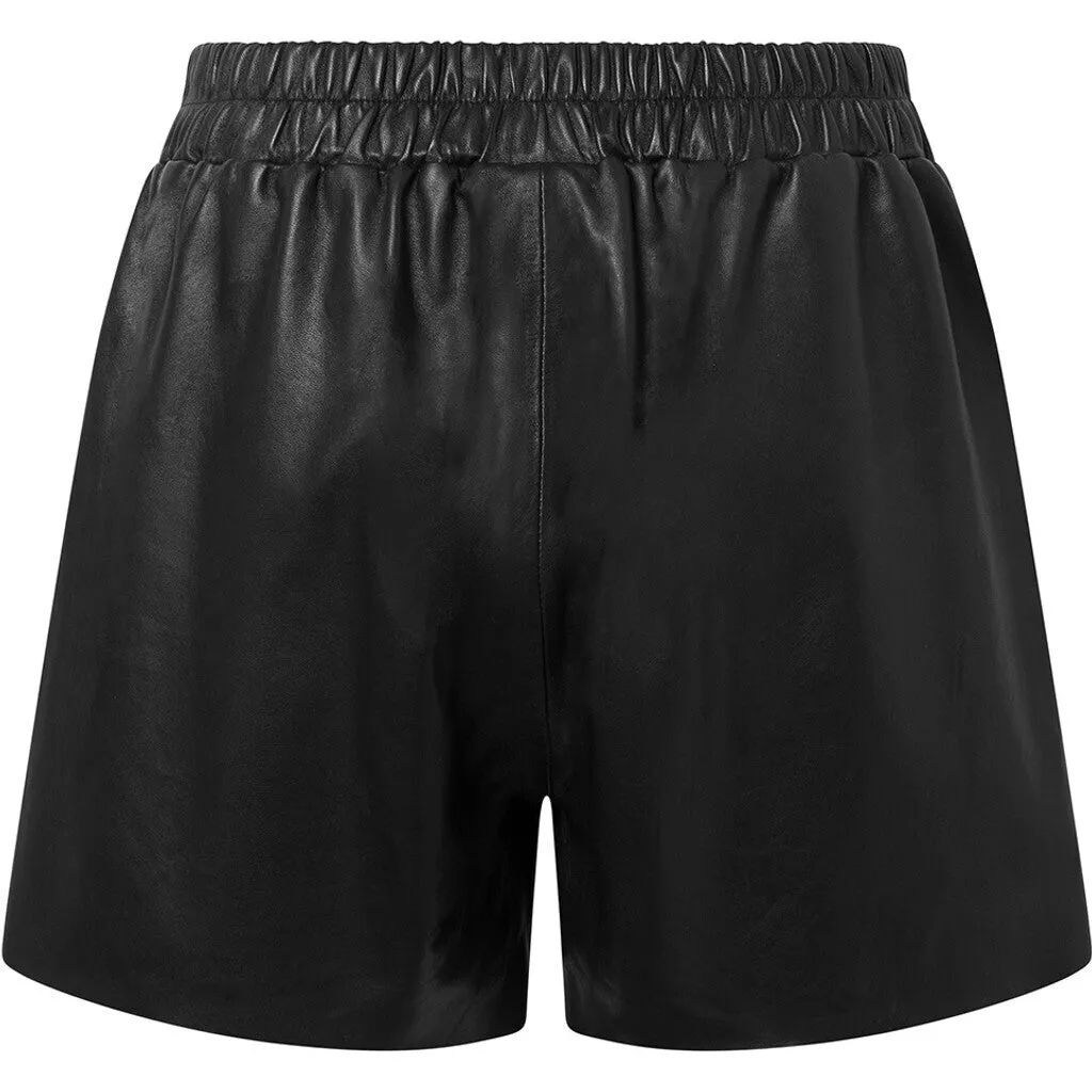 Helen leather shorts / 51070 - Black (Nero)