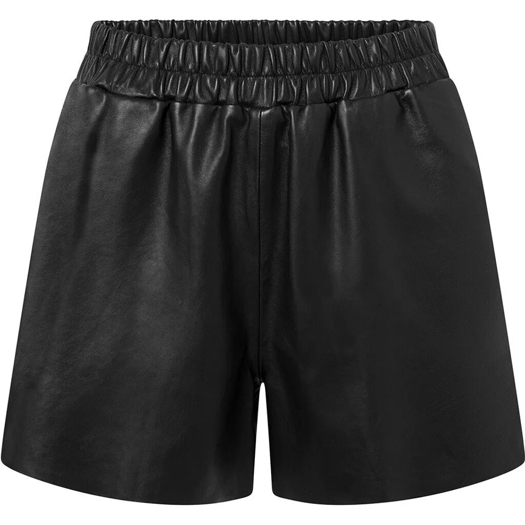 Helen leather shorts / 51070 - Black (Nero)