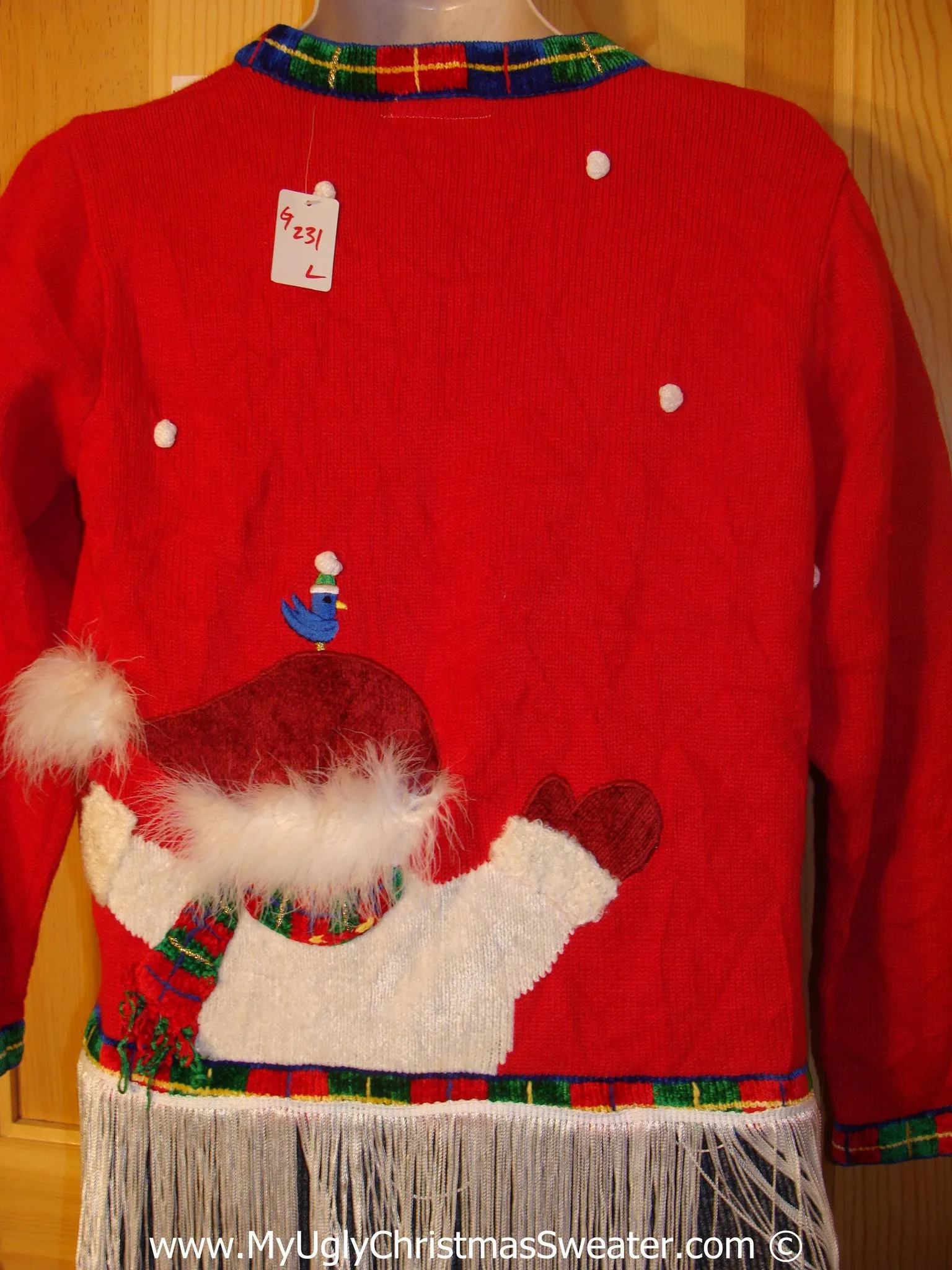 Holy Grail Christmas Sweater with Lights 2sided Snowman (g231)