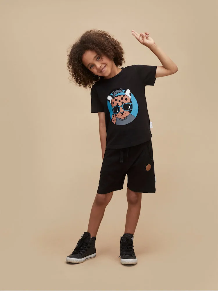 Huxbaby Black Slouch Short