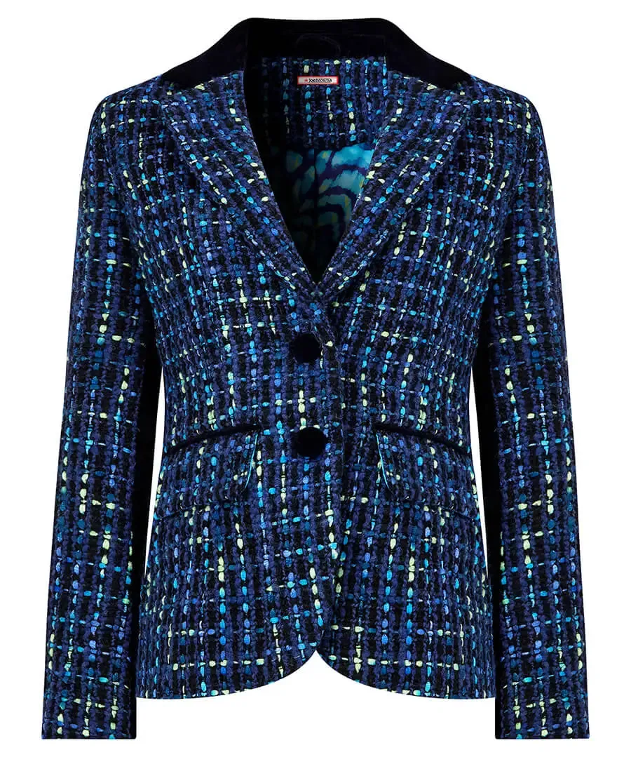 Joe Browns 8 Blue Tiah Tweed Jacket