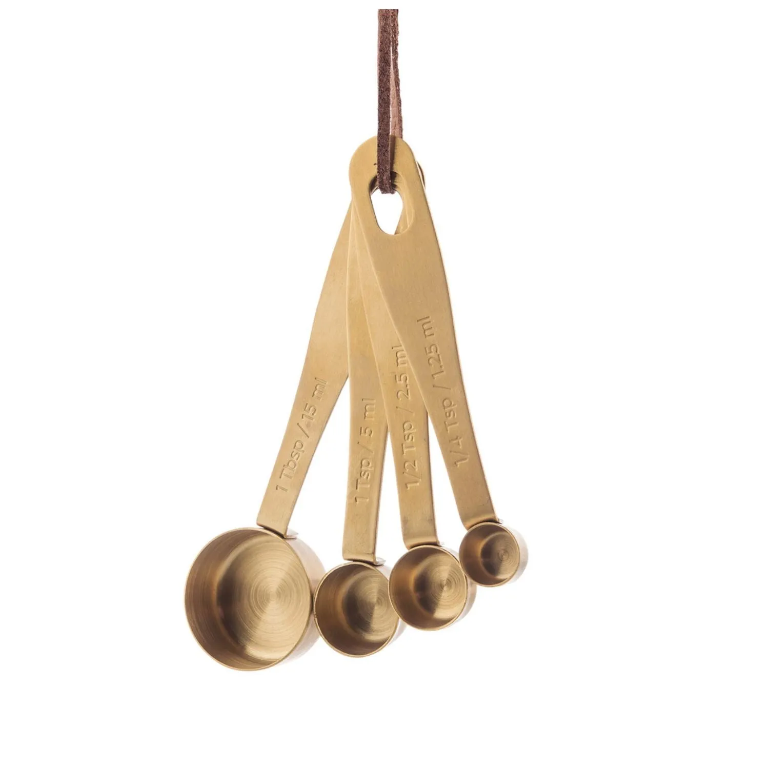 Kitchen Pantry Brass Measuring Spoons