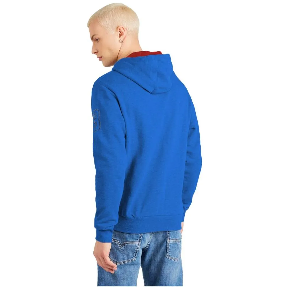 La Martina Chic Blue Cotton Hooded Sweatshirt