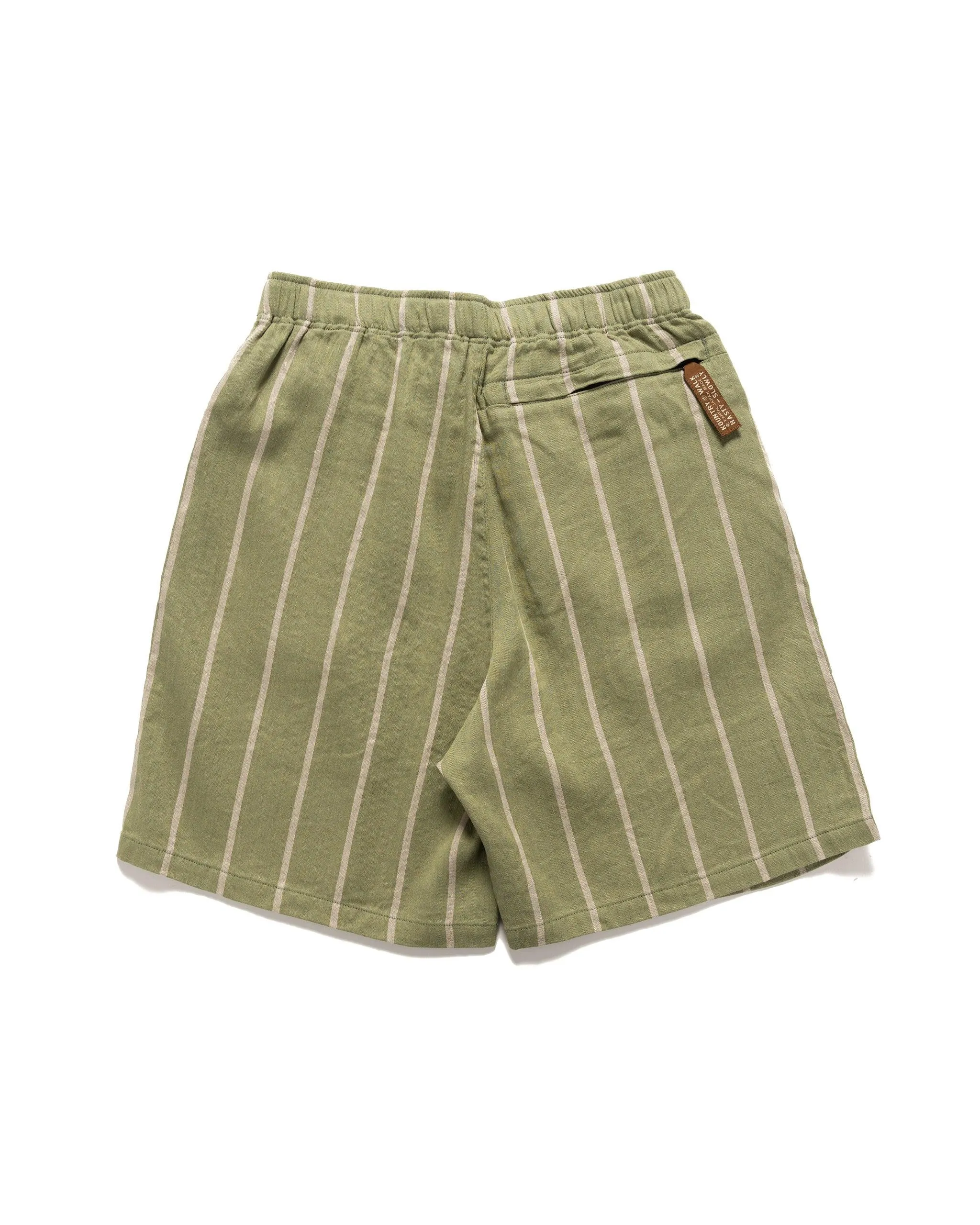 Linen PHILLIES Stripe EASY Shorts Khaki