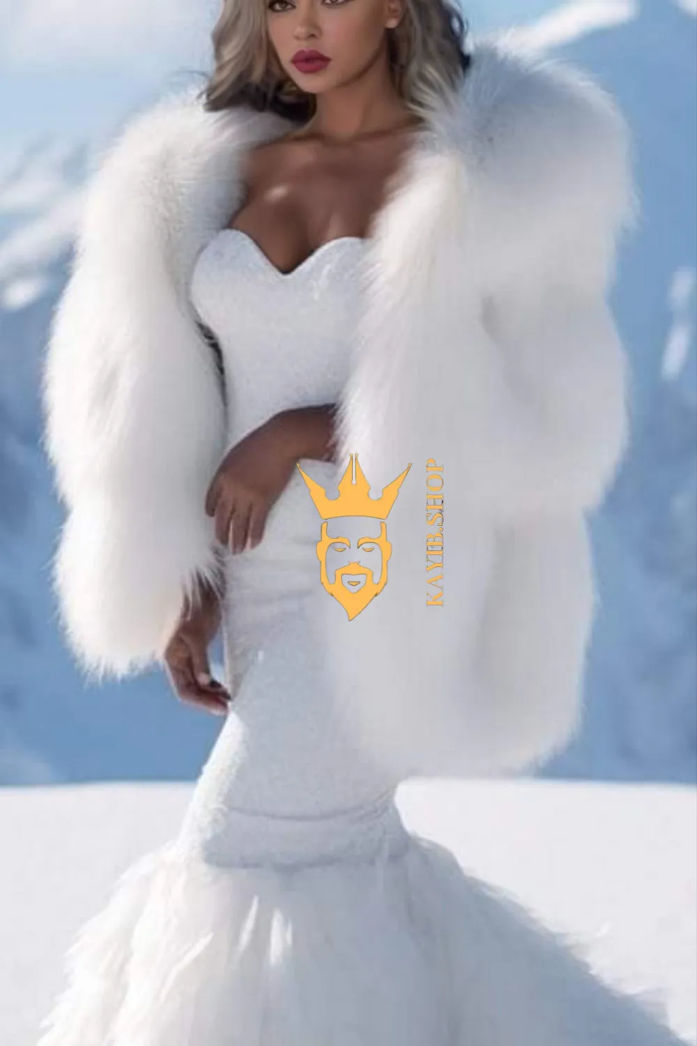 Luxury white Rabbit Fur Car Coat for women and mens- Stay Warm and Stylish this Fall - Genuine Softness Guaranteed