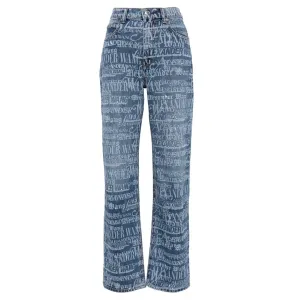 Mid Rise Relaxed Straight Fit Jeans