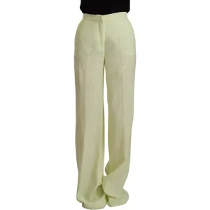 MSGM High-Waist Straight-Leg Chic Trousers