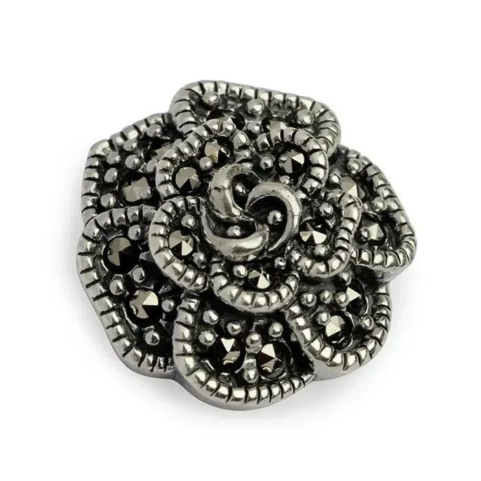 Oxidized Floral Studs