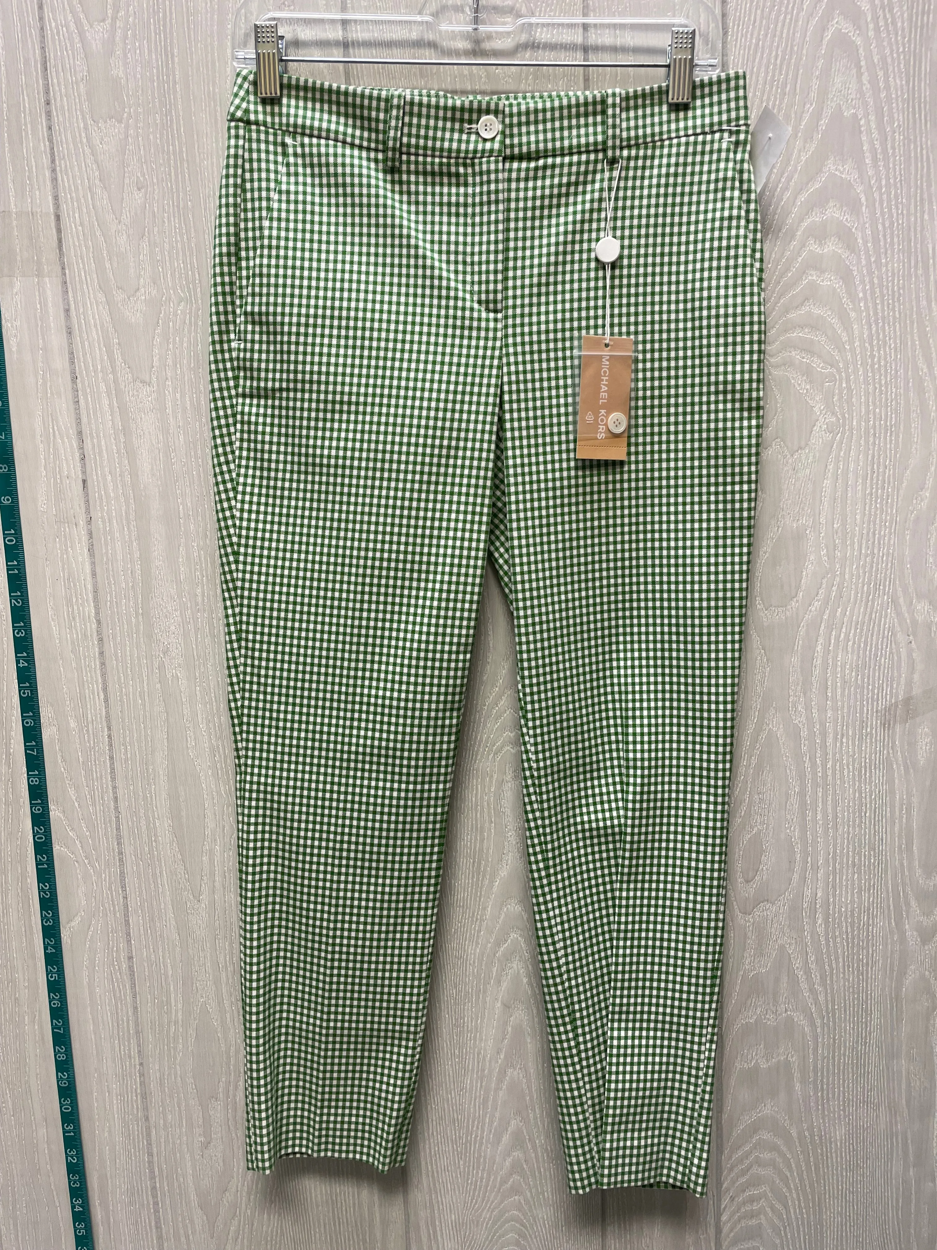 Pants Designer By Michael Kors In Plaid Pattern, Size:2