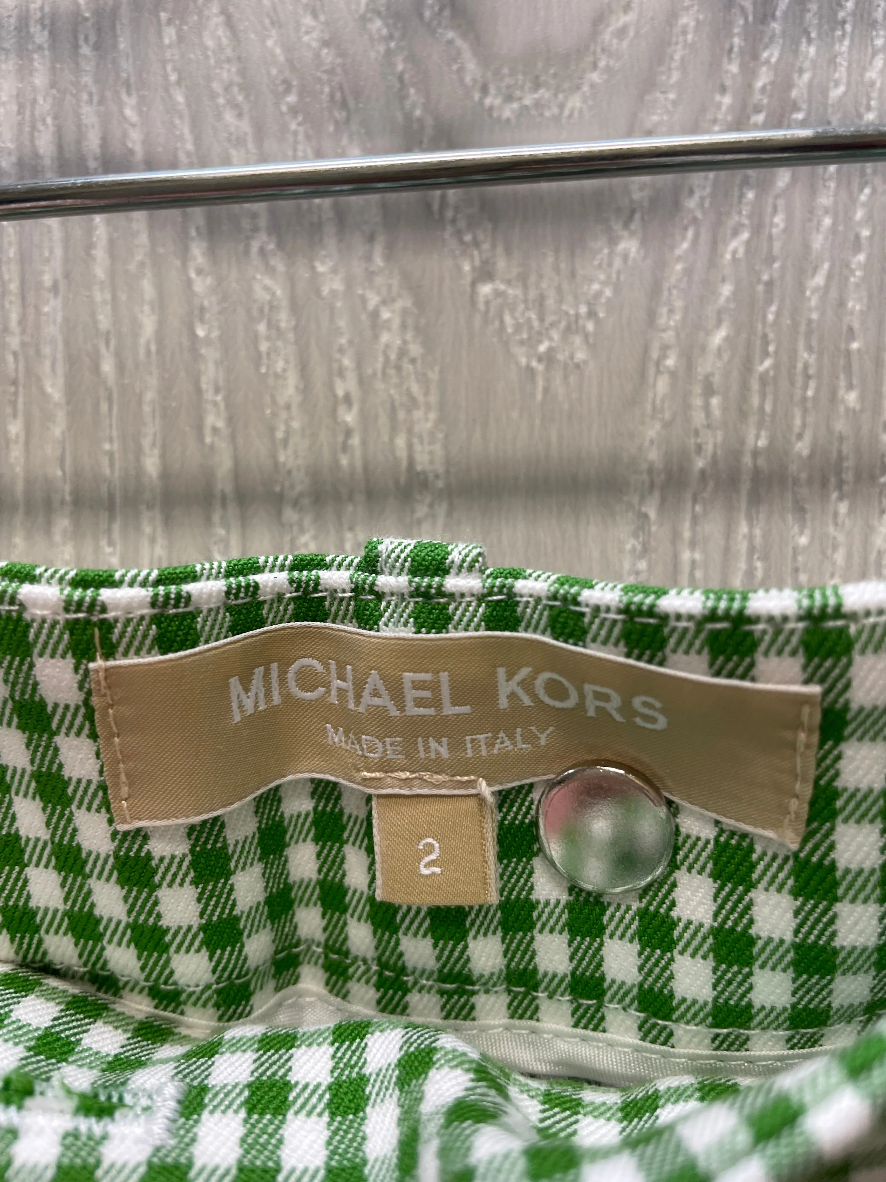 Pants Designer By Michael Kors In Plaid Pattern, Size:2