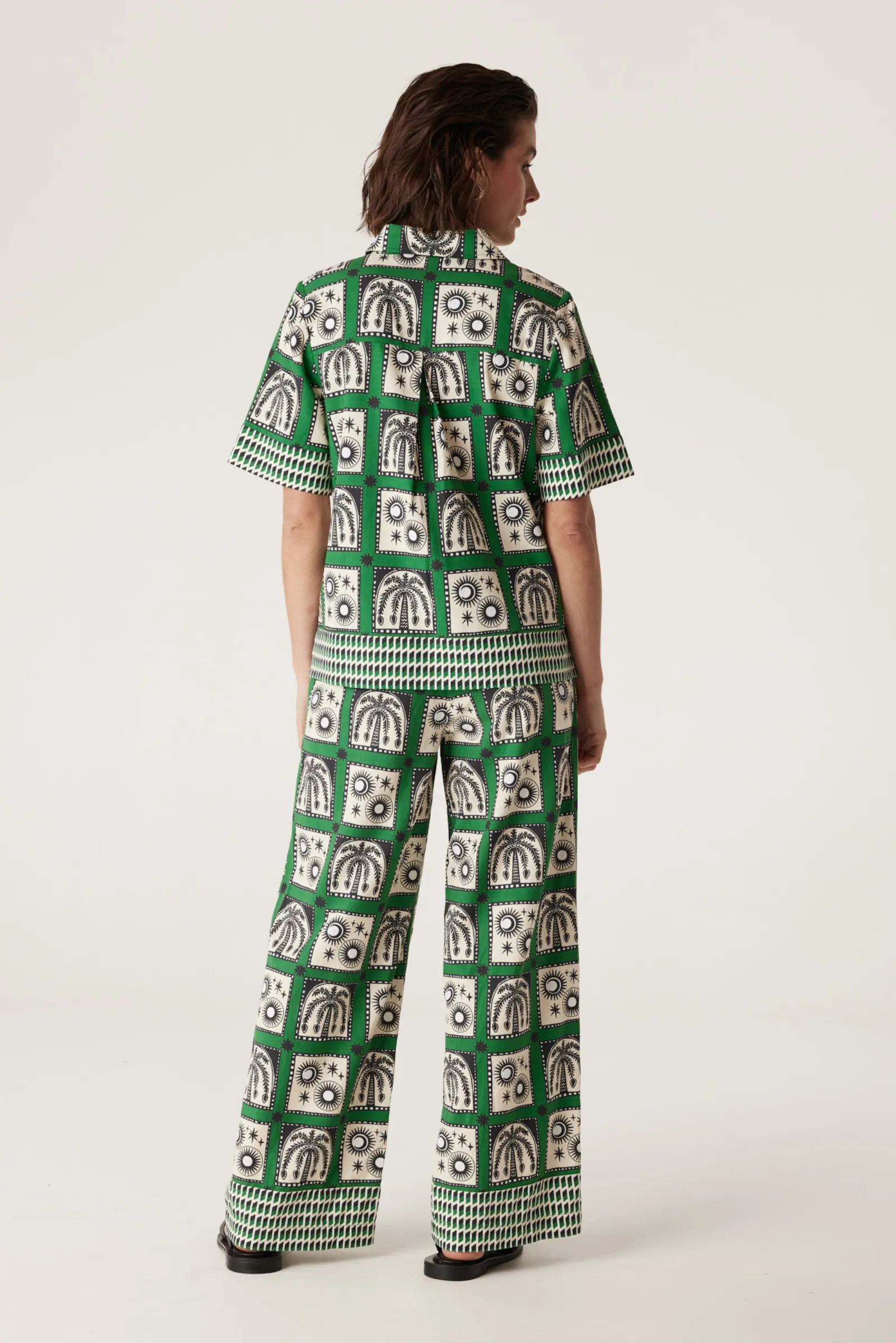 Raffles Pants - Green Print