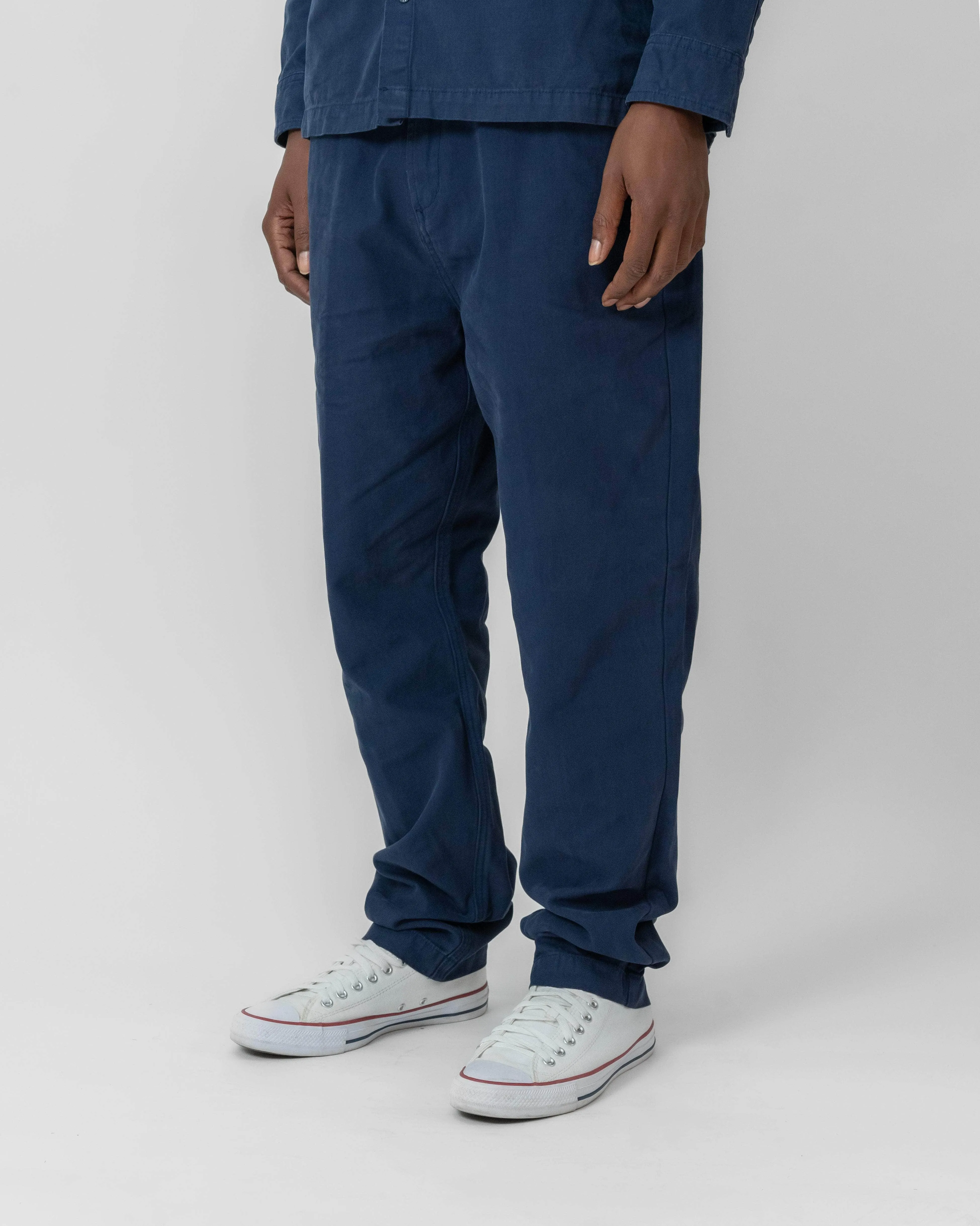 Relaxed-Fit Cotton Canvas Trousers Navy